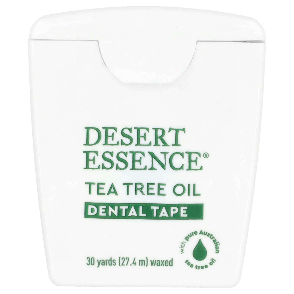 Desert Essence, Зубная лента с маслом чайного дерева, покрытая воском, 30 ярдов (27,4 м)