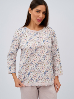 Пижама с брюками КБ-061/белый-версальскиецветы