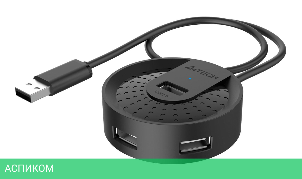 USB-хаб A4Tech HUB-20 черный