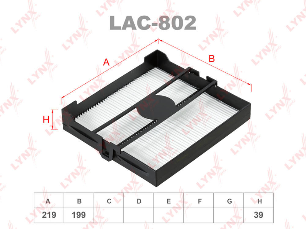 LAC-802  LYNX     72880-SA000 Фильтр салонный
