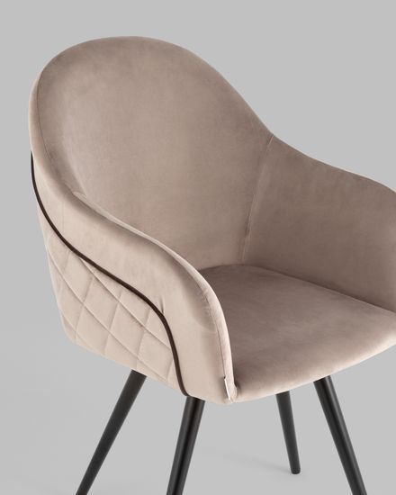 Стул вращающийся Новел велюр серо-коричневый