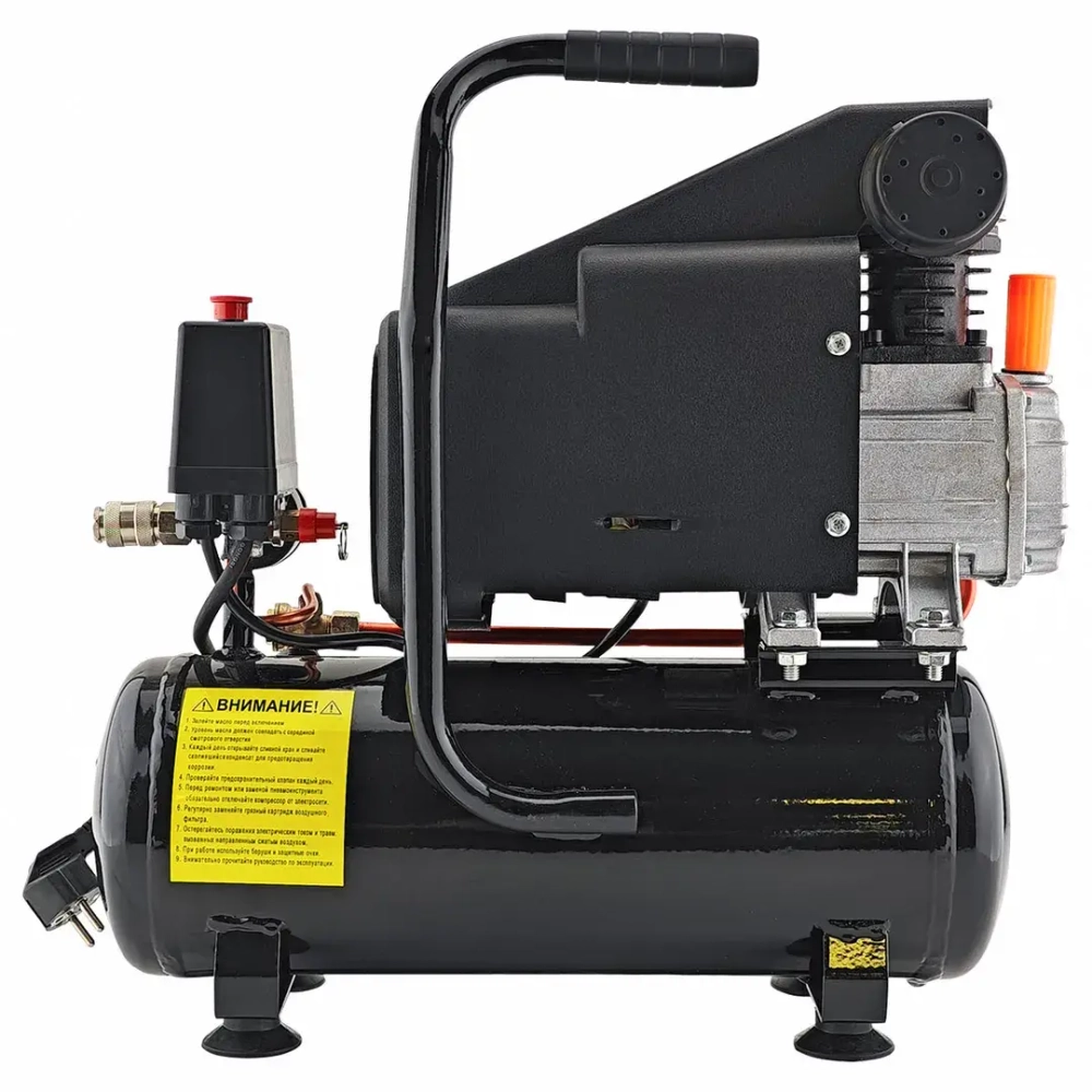 Компрессор поршневой масляный с прямым приводом (220В,0.75кВт,2850 об/мин,ресивер 9л,8бар,124л/м) RockForce##Rock FORCE RF-9L