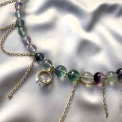 Колье "Небесная акварель" с флюоритом
