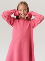 Платье для девочки с длинным рукавом AT1039 коралловый