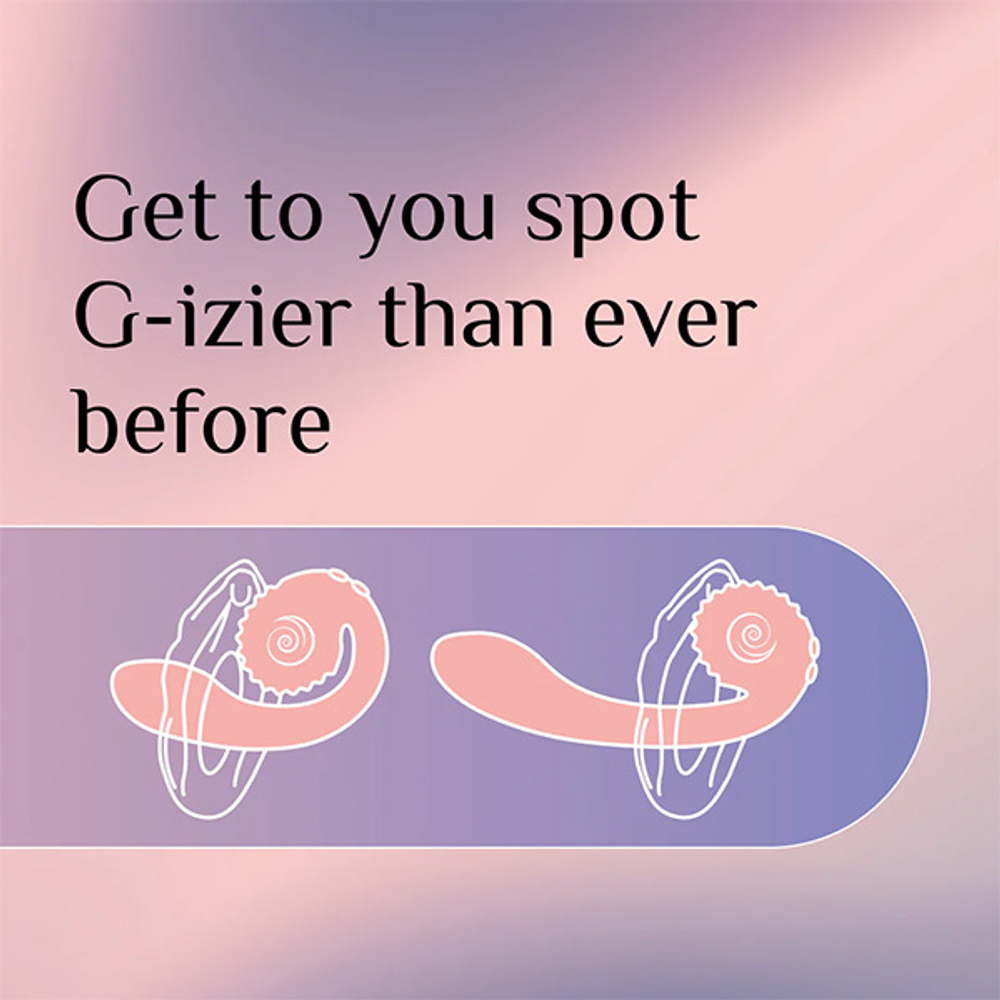 Персиковый вибромассажёр SVibe Gizi Snail Peach VG-PP