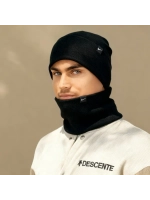 Зимний комплект вязаная шапка бини и тёплый снуд-бафф