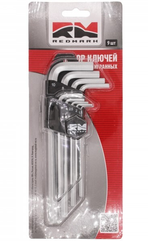 Набор шестигранников (9 предм.) длин. (RedMark)