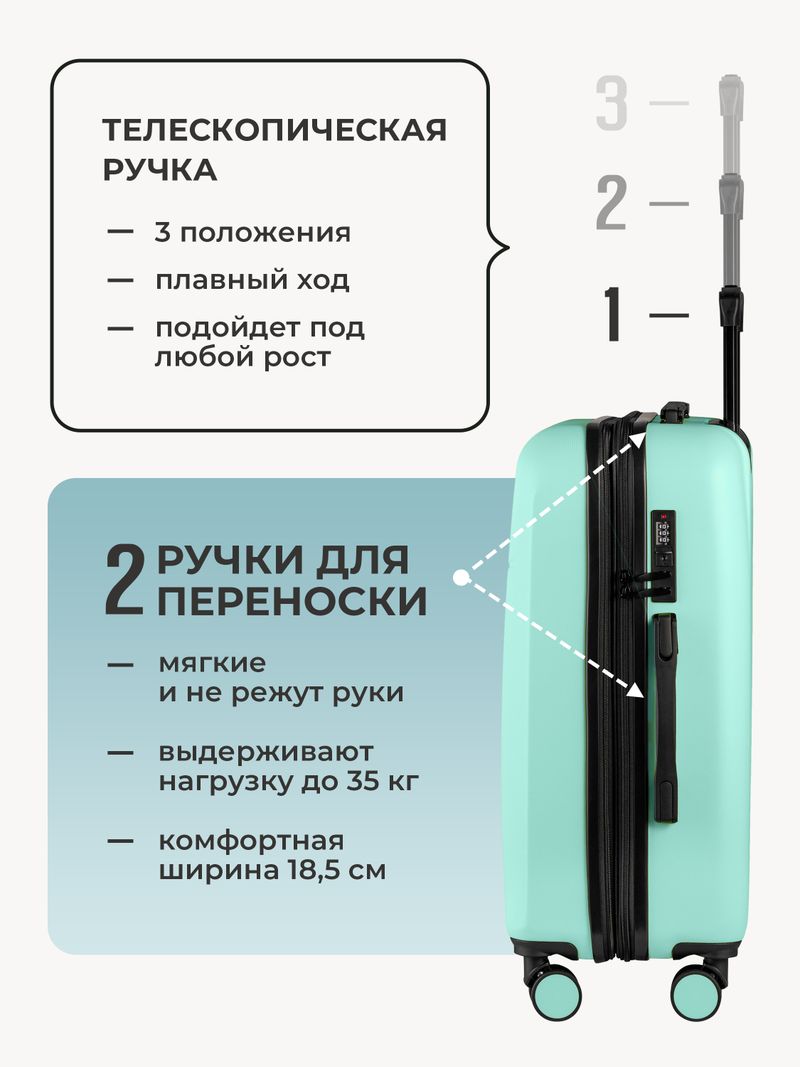 Набор S/L ручная кладь и большой Мятный