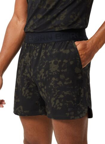 Мужские теннисные шорты Björn Borg Shorts Print - черный