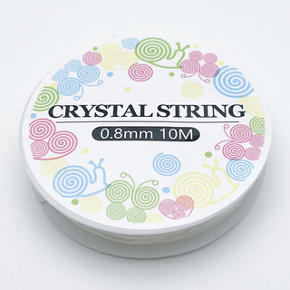 Эластичная нить для браслетов (резинка), цвет прозрачный, толщина 0,8 мм, цена за катушку 6 м