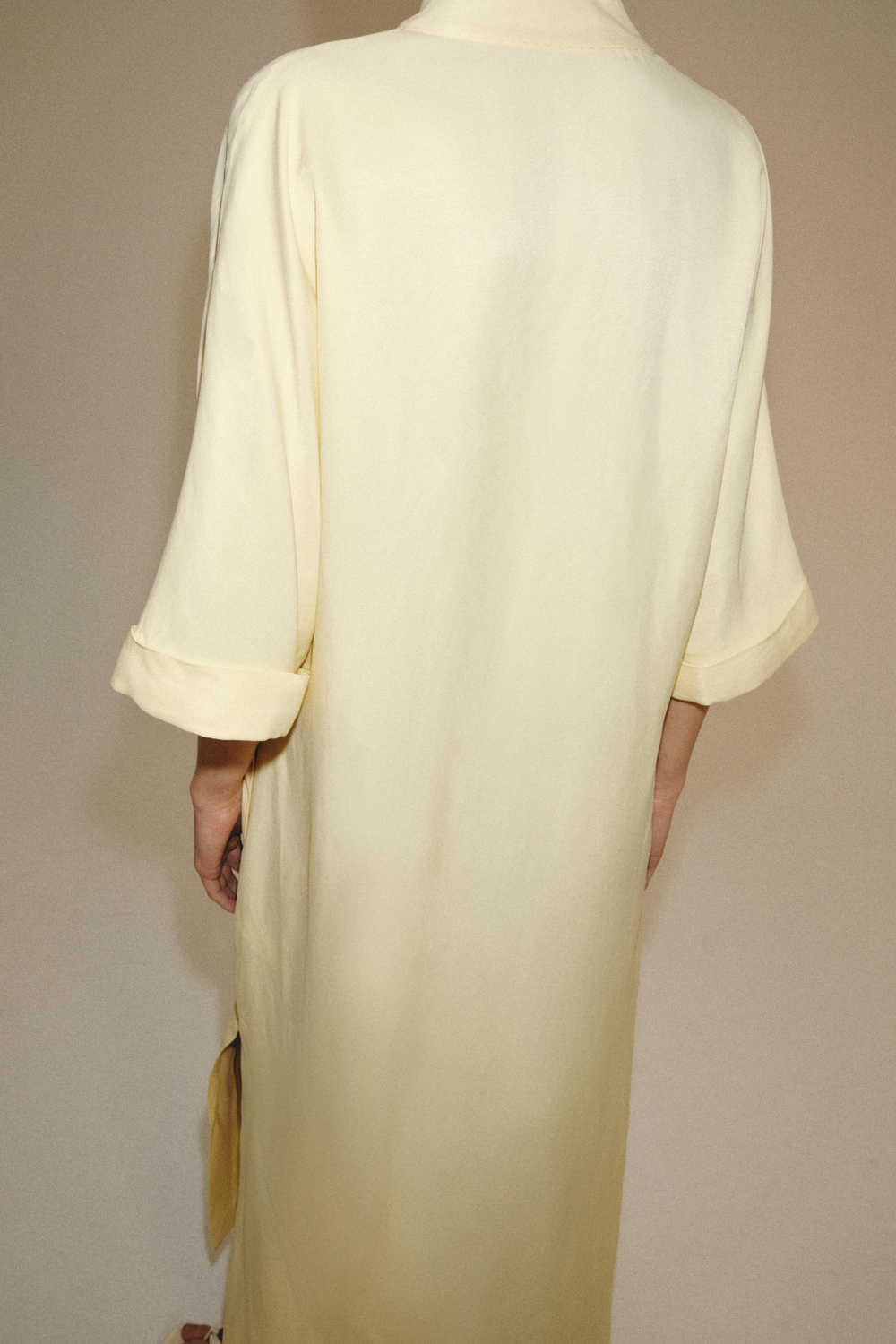 ZARA ПЛАТЬЕ МИДИ — ZW COLLECTION, ЖЕЛТЫЙ