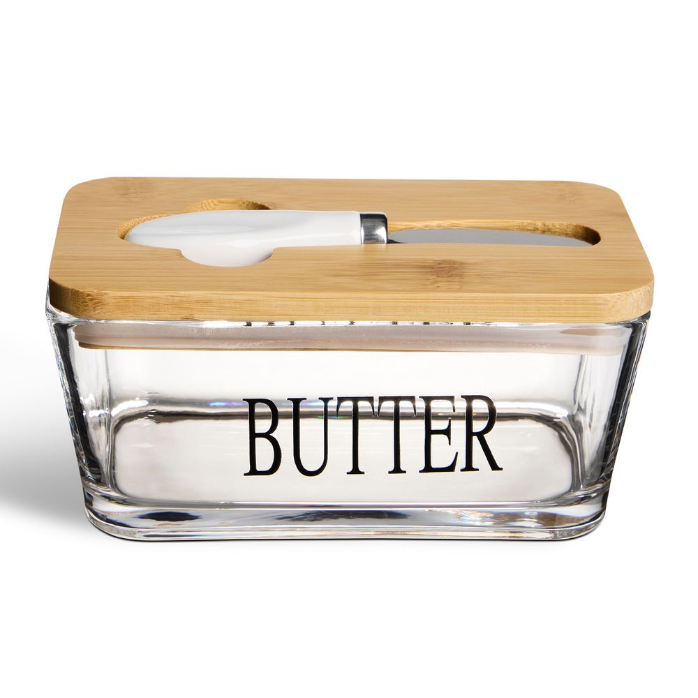 МАСЛЕНКА LEFARD "NATIVE" С ДЕР. КРЫШКОЙ, НОЖОМ ДЛЯ МАСЛА 16*9*8,5 СМ (КОР=18ШТ.)