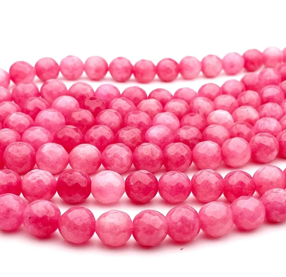 82380-8 Гранёный кварц ягодный 8мм, 38см