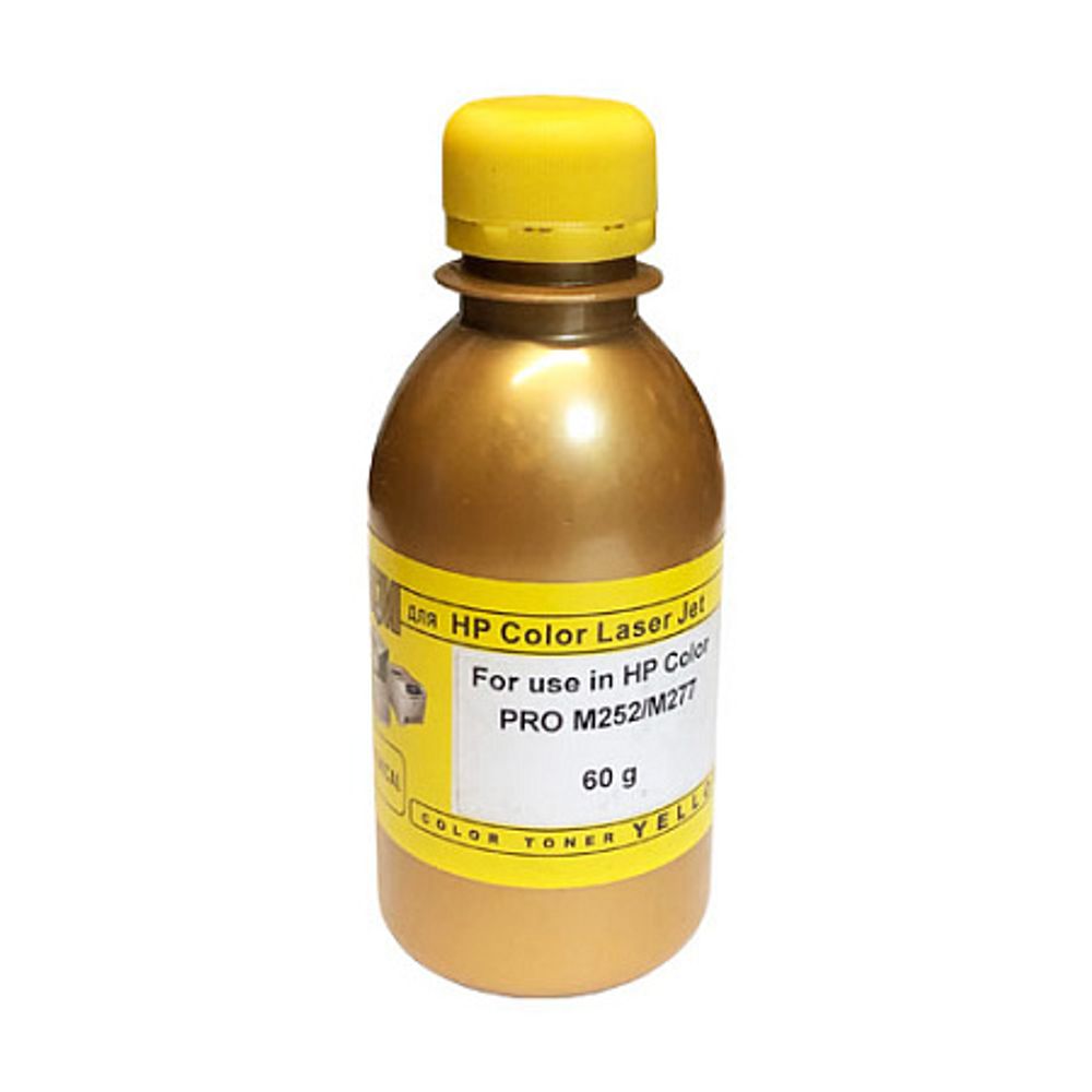 Тонер для HP Color LJ M252 / M277 (60гр, желтый, Chemical/MKI) Gold ATM