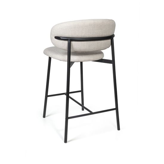 Стул полубарный Adele, ткань, светло-серый