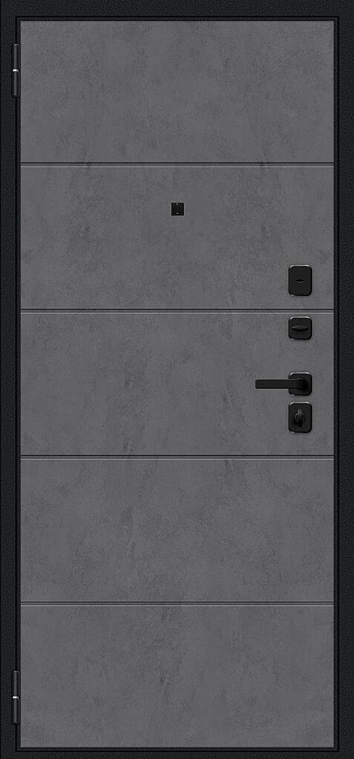 Граффити-1 Инсайд/SBlack Букле черное/Slate Art 205*86 правое