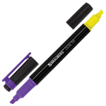 набор текстовыделителей двусторонних BRAUBERG DUAL TIP 4 шт. ассорти линия 1-4 мм (4 штуки в упаковке)