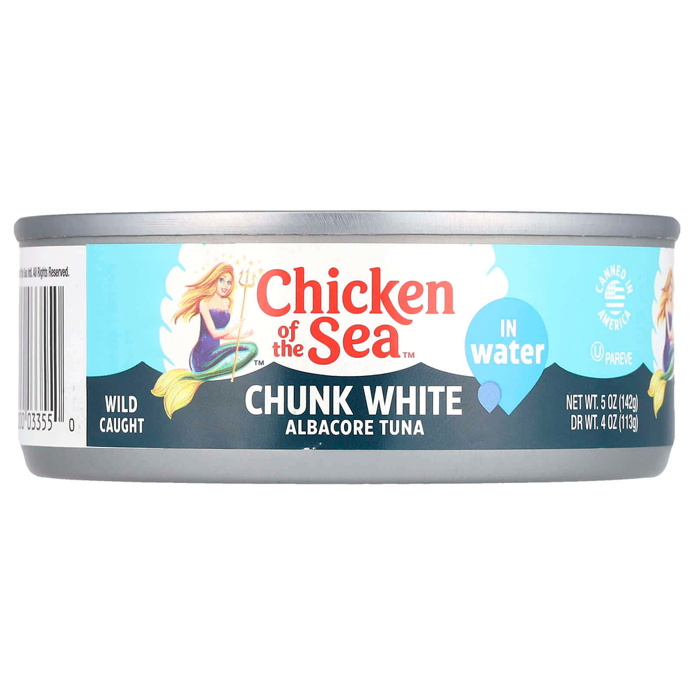 Chicken of the Sea, Кусочки белой альбакоры Tune in Water, 142 г (5 унций)