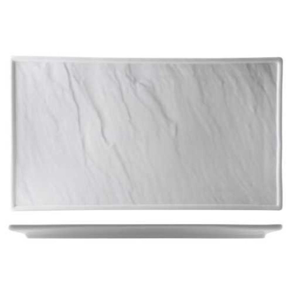 Блюдо прямоугольное 36*25,5 см h2 см Relief белое фарфор P.L. Proff Cuisine [1]