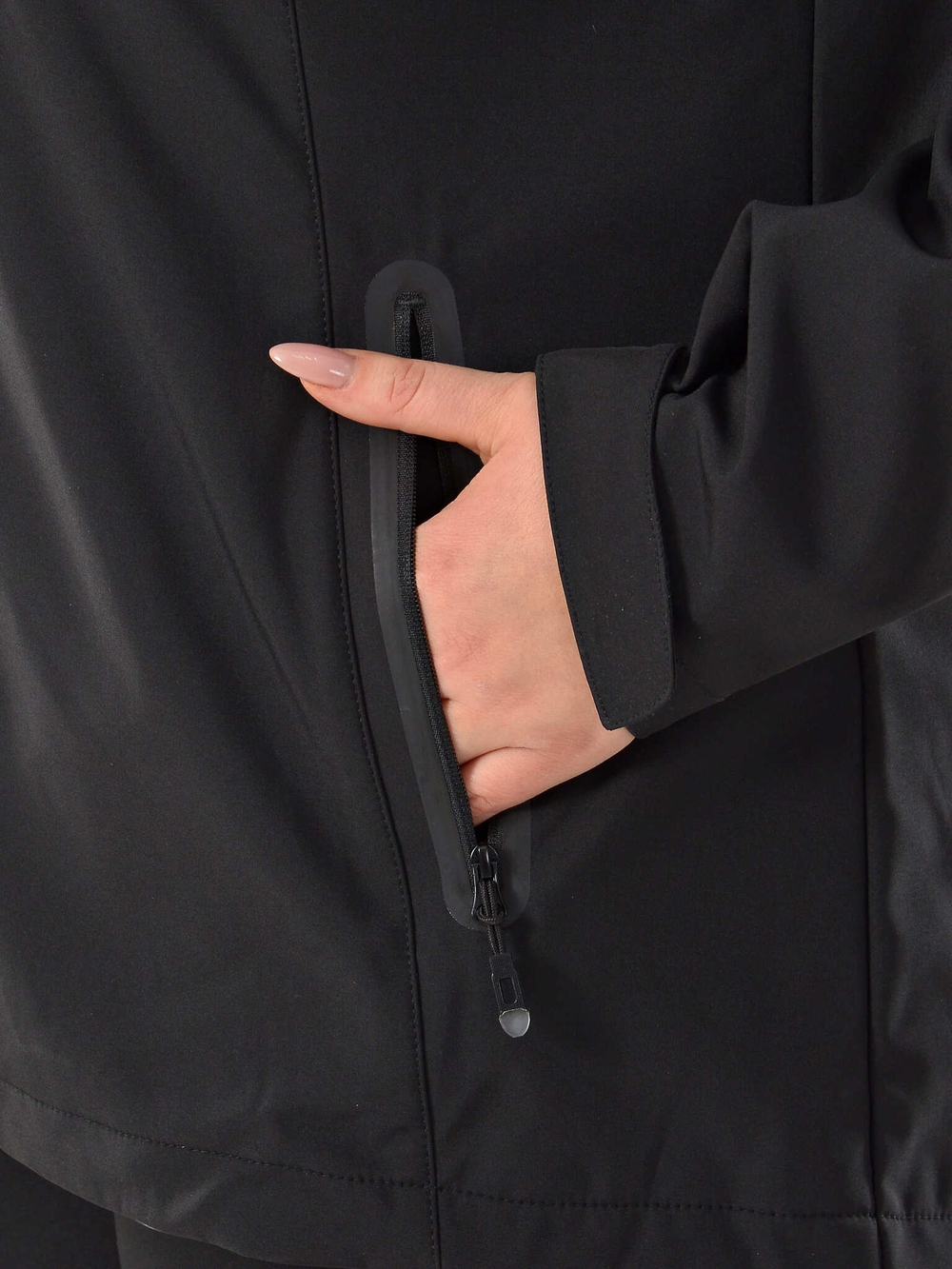 Женская куртка виндстопер /софтшелл черный Azimuth ВТ 20665_1_306 (БР)