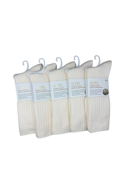 Женские теплые "вязанные" носки из шерсти Мериноса средней длины - 10 пар