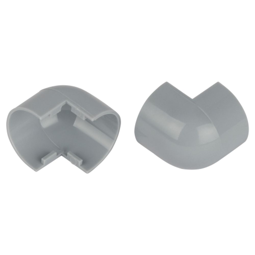 Внешний угол ЭРА OC-KK-20-12-F для полукруглого кабель-канала серый 20х12мм 2шт/комплект | Кабель-канал полукруглый