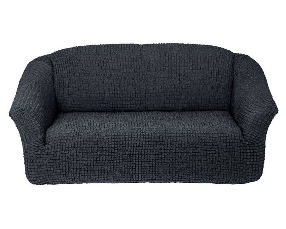 Набор чехлов для дивана 3+1+1 антрацит без оборок