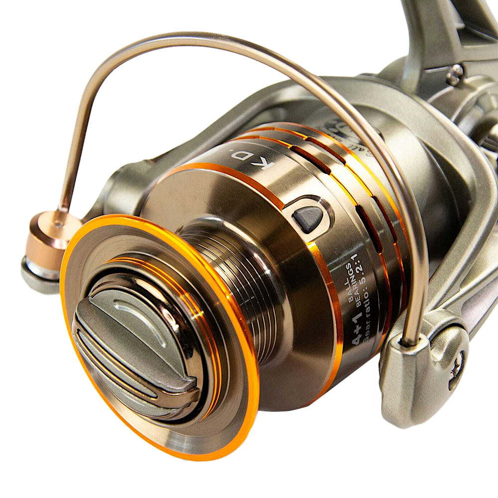 Катушка Kaida KD.GTF G002-40A 4000 bb4+1 (5.2:1) 250г 0.235/0.285/0.33мм-195/180/110м Мет.шпуля
