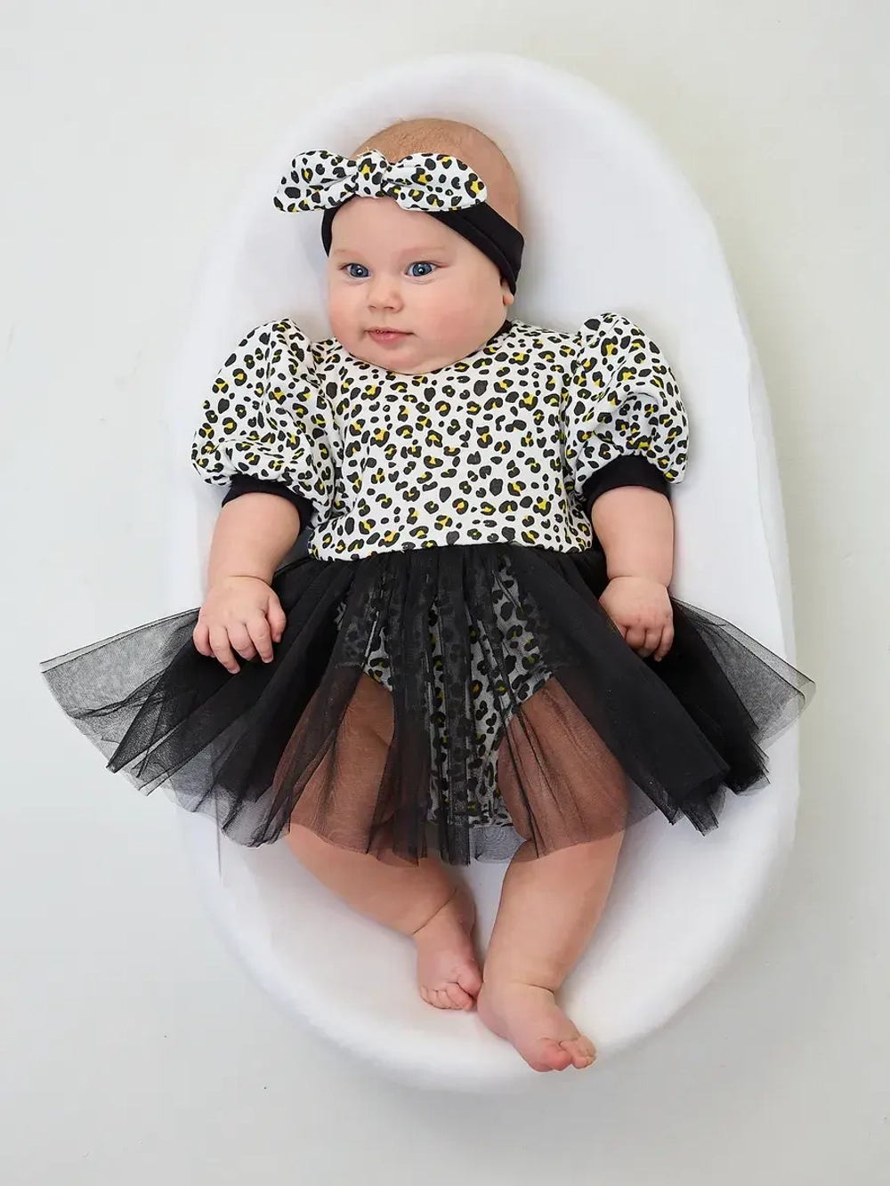 Платье-боди детское леопардовое