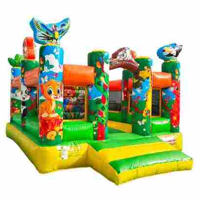 Коммерческий надувной батут «В гостях у зайки» 4*4*3 м, без горки