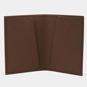 Обложка для паспорта из натуральной кожи теленка, цвета шоколад