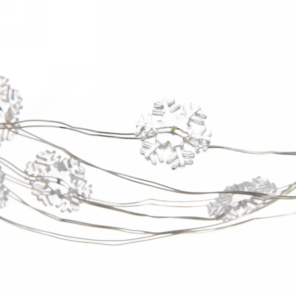 Гирлянда для дома «Снежинка» на батарейках 2,0 м 20 ламп LED, 1 реж., IP-20, Белый