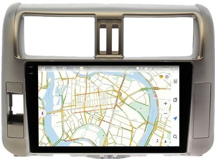 Магнитола для Toyota Land Cruiser Prado 150 2009-2013 (рамка бронза)- Vaycar VA77-0065-2K на Android 13, 8-ядер, 2K QLED, ТОП процессор, CarPlay,4G SIM-слот