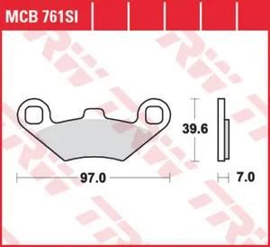 Колодки тормозные дисковые TRW MCB761SI