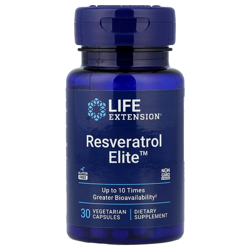 Life Extension, Resveratrol Elite™, 30 вегетарианских капсул