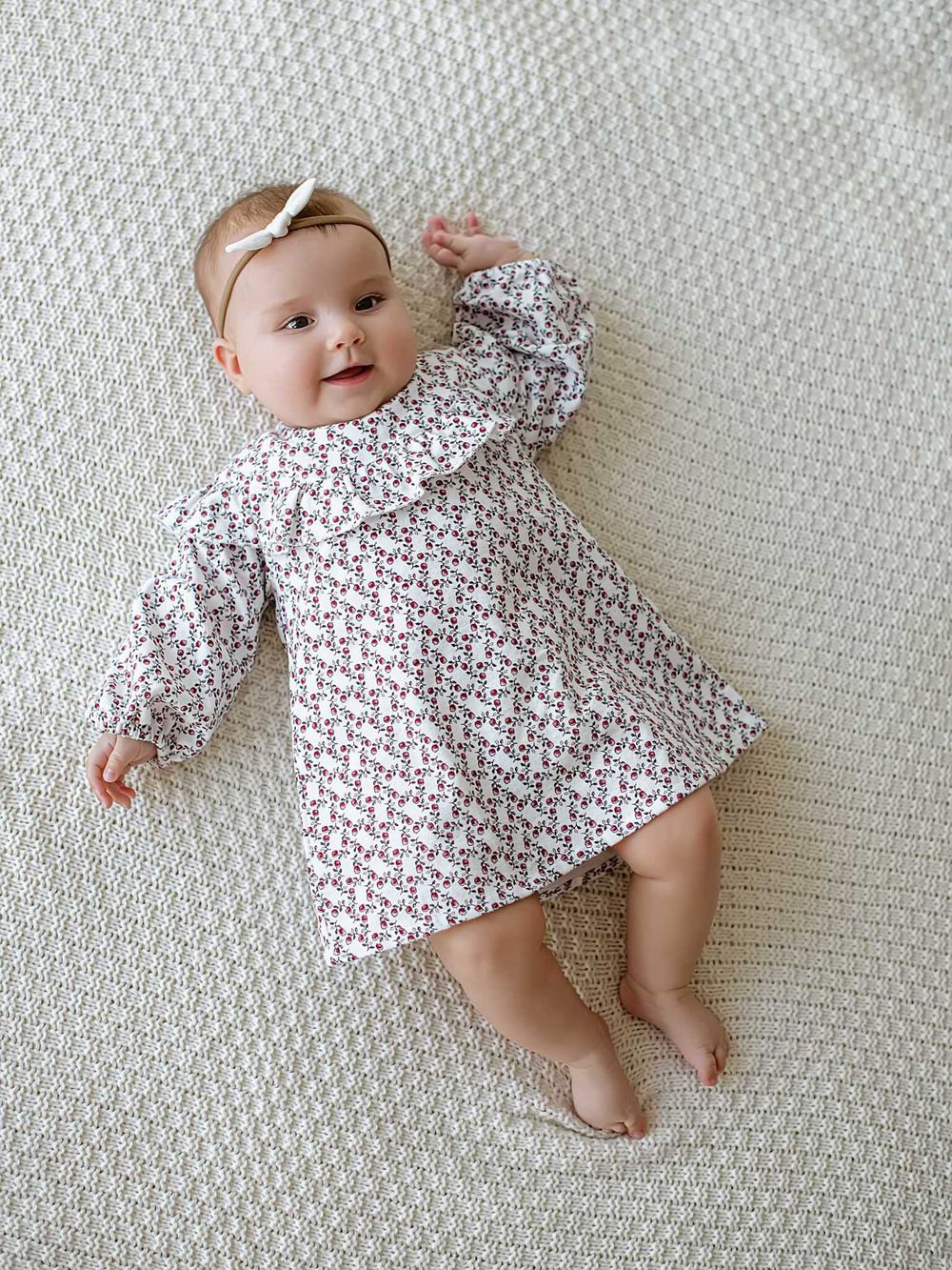 Платье фланелевое с кокеткой "Ягодки" 0+