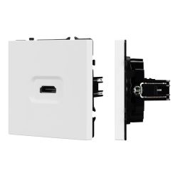 Механизм HDMI розетки SCT-NOBE-MHD1-SFPL-WH (Arlight, Белый кварц) 061846