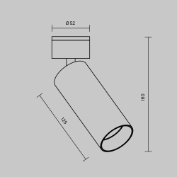 Светильник на штанге Maytoni Focus LED C055CL-L12B3K-W-B