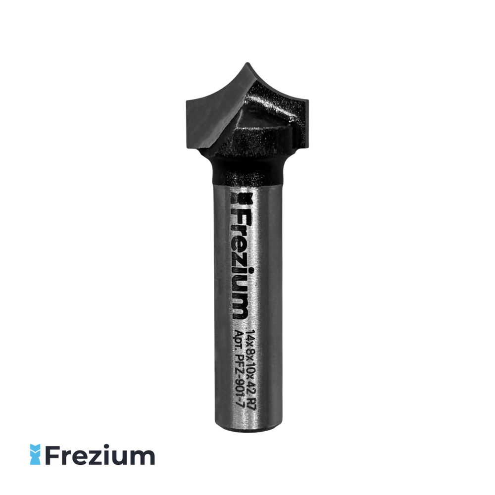 Пазовая фасонная фреза по дереву "Frezium" 14x8x10x42 R7; PFZ-901-7 Пазовая фасонная фреза по дереву "Frezium" 14x8x10x42 R7; PFZ-901-7
