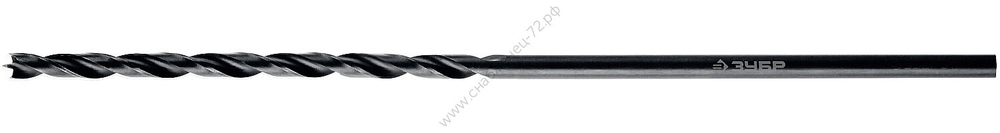 ЗУБР d 10x300/150мм, спиральное сверло по дереву , М-образная заточка