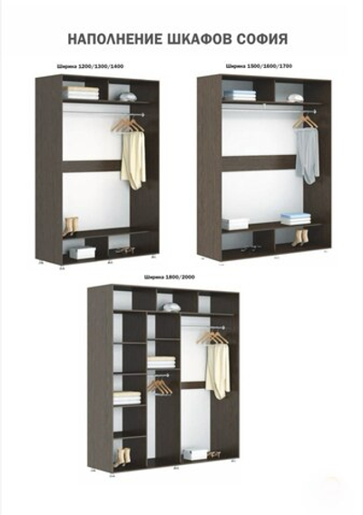 Шкаф купе 2 ств. "София-Люкс/Оникс-Люкс/Экон-Люкс"