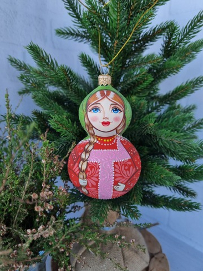Матрешка стеклянная Иринка