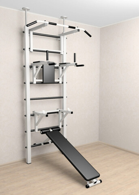 Шведская стенка Sv Sport враспор (Турник стандарт/Брусья/Стойка/Скамья)