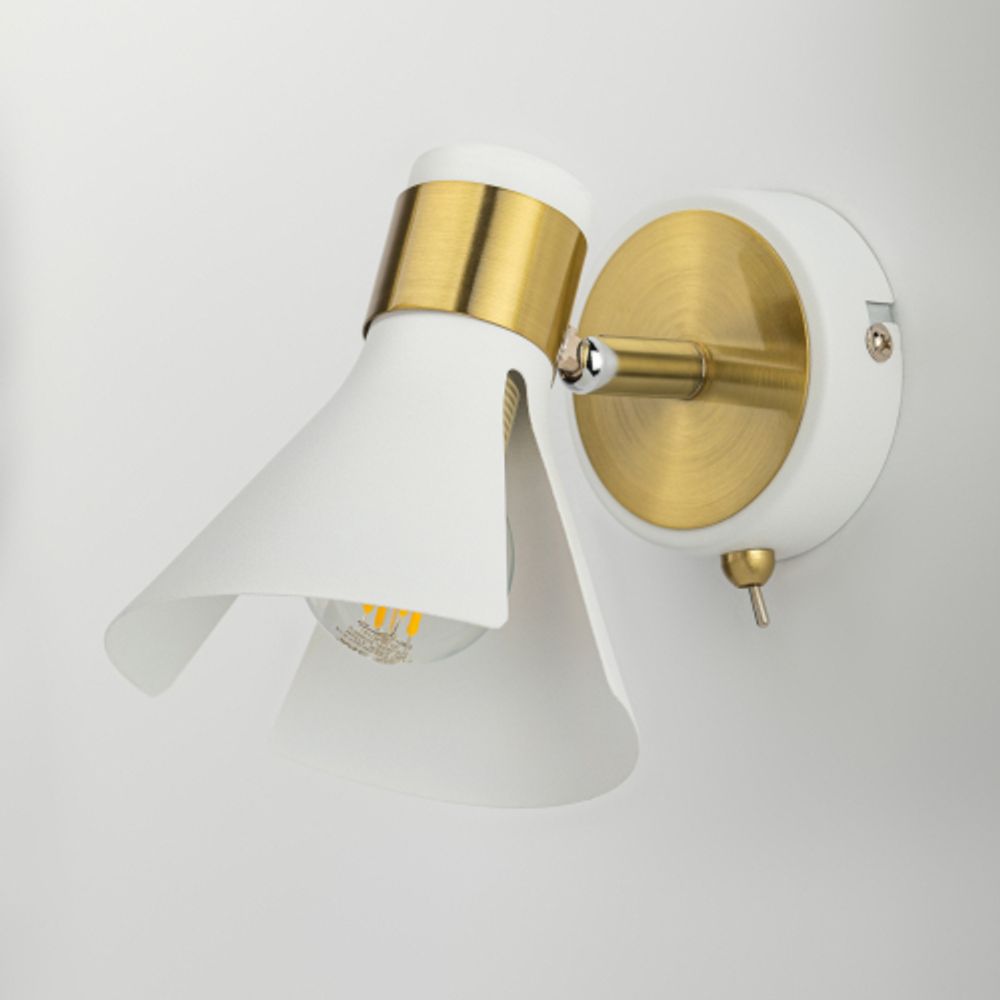 Светильник настенно-потолочный спот Rivoli Maira 7054-701 1 х Е14 40 Вт поворотный с выключателем | Rivoli