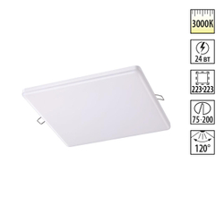 358151 SPOT NT19 501 белый Встраиваемый светильник IP20 LED 3000K 24W 85 - 265V MON
