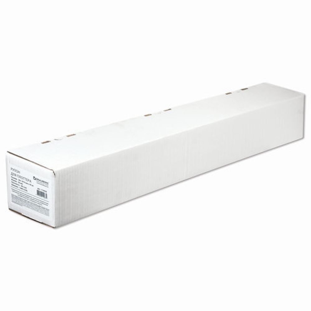 Рулон для плоттера, 914 мм х 45 м х втулка 50,8 мм, 90 г/м2, белизна CIE 146%, BRAUBERG, 110450