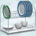 Тарелосушка настольная "Люкс" краш. "хром" с поддоном (Арт. тнп-5.8)