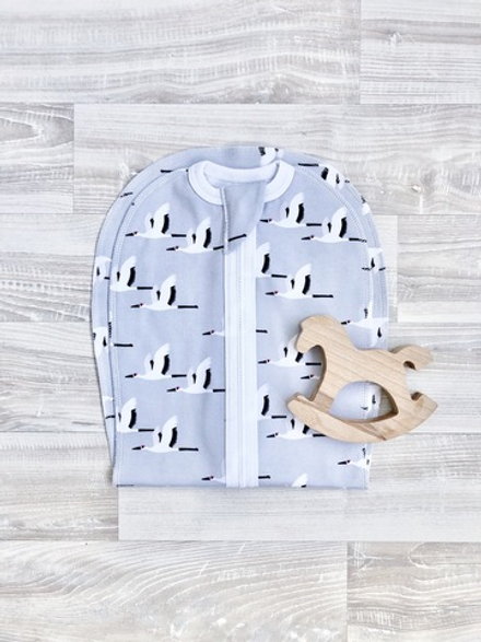 Пелёнка-кокон Mjölk Журавли, уценка