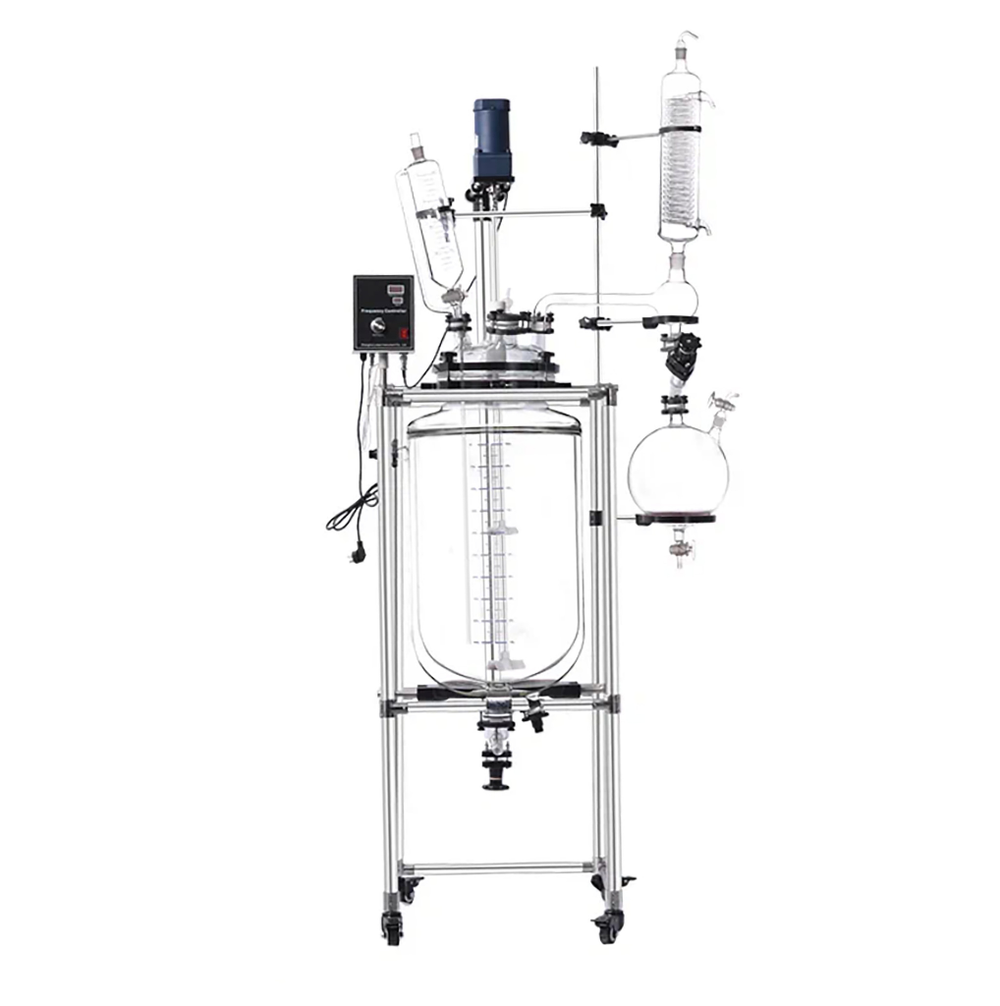 Реактор стеклянный лабораторный S212-200L с рубашкой, 200 л