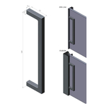 Ручка накладная, шампань матовая (AA0037) Aristo